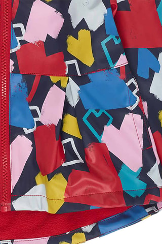 Regenjas met capuchon - Wit, rood en blauw