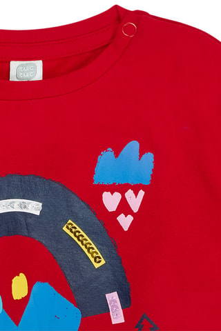 T-shirt - Rood, blauw en geel