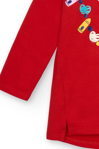 T-shirt - Wit, rood en blauw