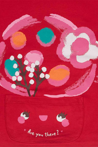 T-shirt - Wit, rood en roze