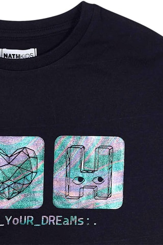 T-shirt - Zwart en blauw
