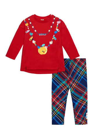 T-shirt en Broek - Rood, blauw en geel