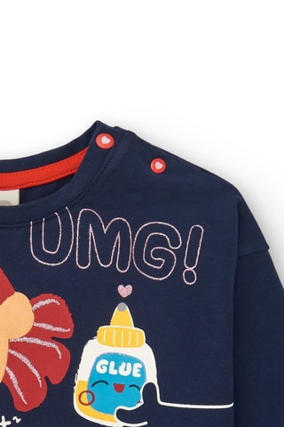 T-shirt - Wit, blauw en geel