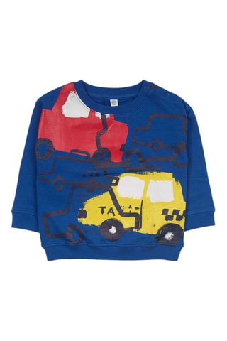 Sweater - Zwart, rood en blauw