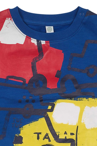 Sweater - Zwart, rood en blauw