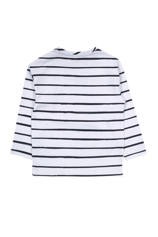 T-shirt - Wit, zwart en blauw