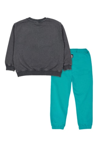Sweater en Joggingbroek - Groen, oranje en grijs