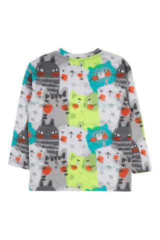 T-shirt - Groen en grijs