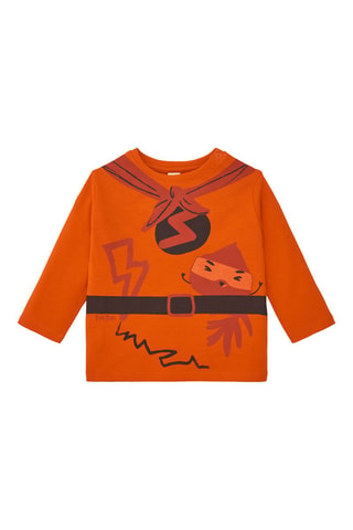 T-shirt - Zwart, rood en oranje