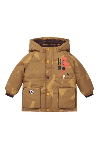 Parka met Capuchon - Zwart, rood en geel