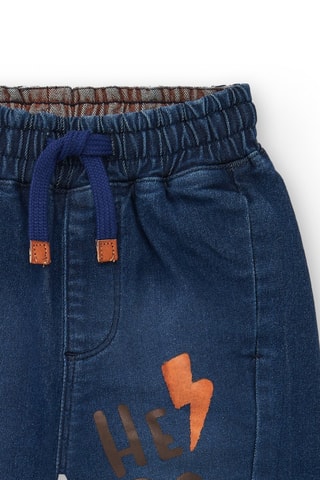 Jeans - Blauw, bruin en oranje
