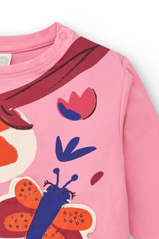 T-shirt - Rood, blauw en roze