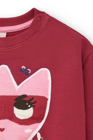 Sweater - Zwart, rood en roze