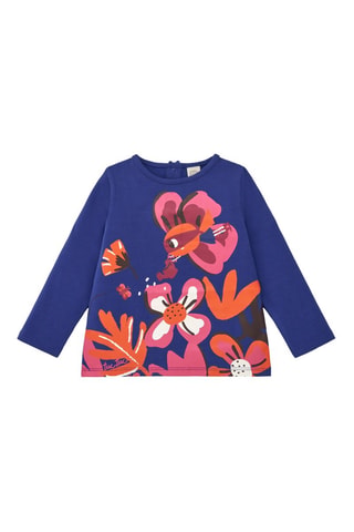 T-shirt - Zwart, blauw en oranje