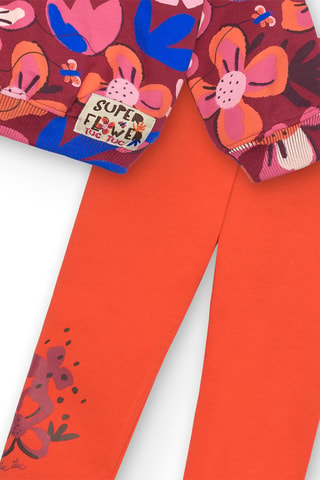Sweater en Legging - Rood, oranje en roze