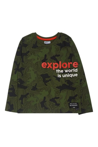T-shirt - Wit en groen