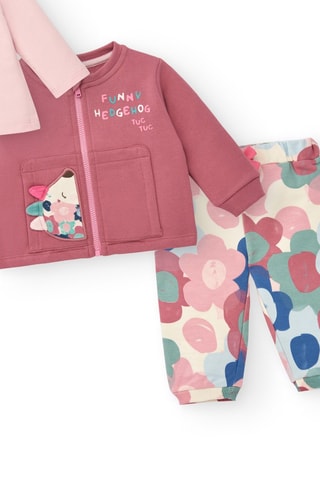 3-delige Set - Wit, rood en roze