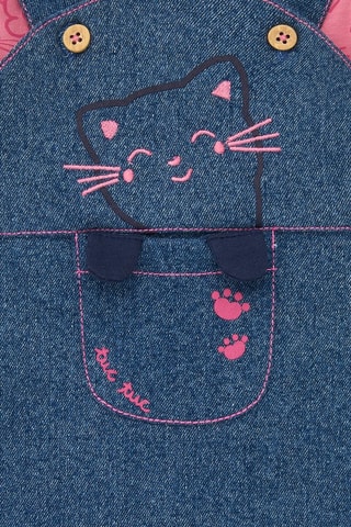 T-shirt en Spijkertuinjurk - Blauw en roze