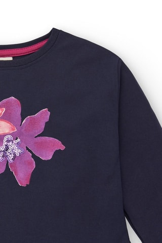 Jurk - Zwart, paars en roze