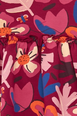 Fleece Jurk - Rood, blauw en roze