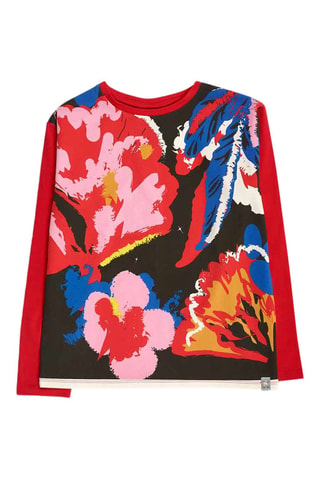 T-shirt - Zwart, rood en oranje