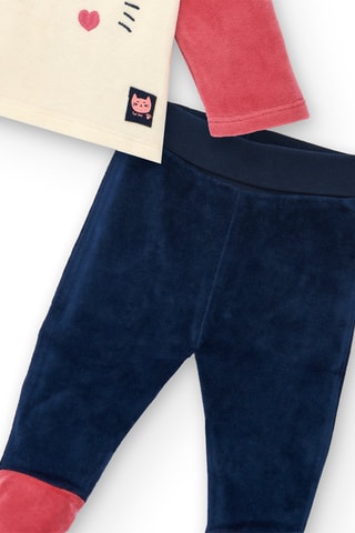T-shirt en Broek - Blauw en roze