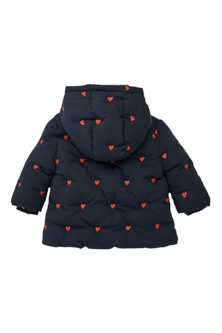 Gewatteerde Jas met Capuchon - Blauw