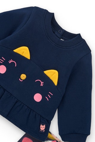 T-shirt en Legging - Blauw, geel en roze