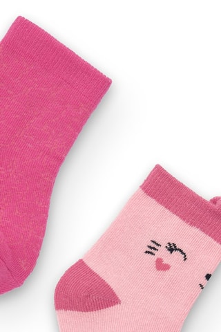3 Paar Sokken - Blauw, geel en roze