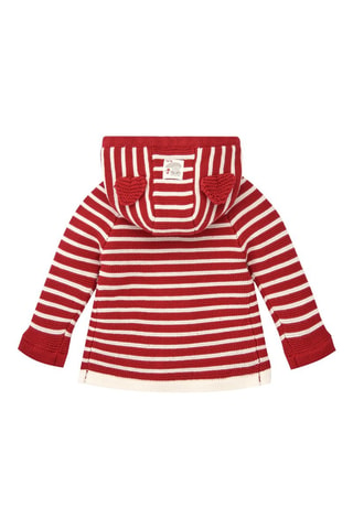 Trui met Capuchon - Wit en rood
