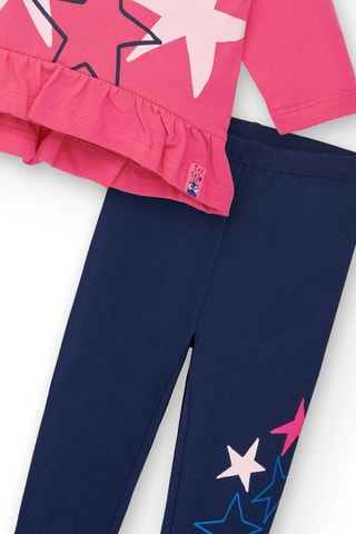 T-shirt en Broek - Blauw en roze
