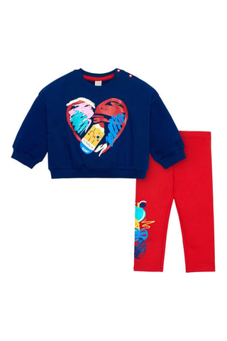 Sweater en Broek - Rood en blauw