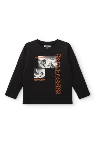 T-shirt - Wit, zwart en grijs