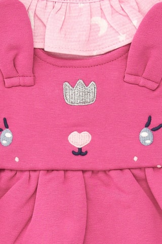 T-shirt en Tuinjurk - Wit, roze en grijs