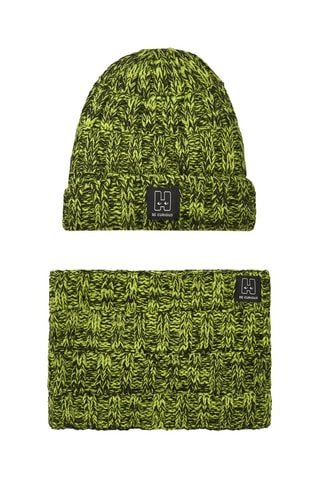 Muts en colsjaal - Zwart en groen