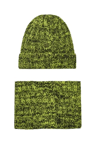 Muts en colsjaal - Zwart en groen