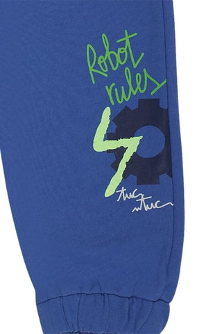 Fleece Joggingbroek - Blauw en groen