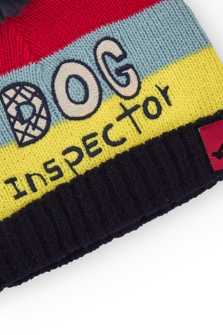Muts met Pompon en Sjaal - Donkerblauw