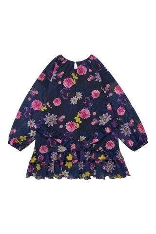 Jurk - Blauw, paars en roze