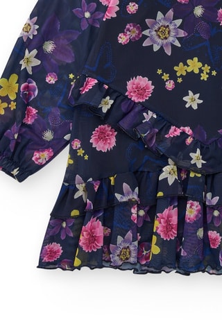 Jurk - Blauw, paars en roze