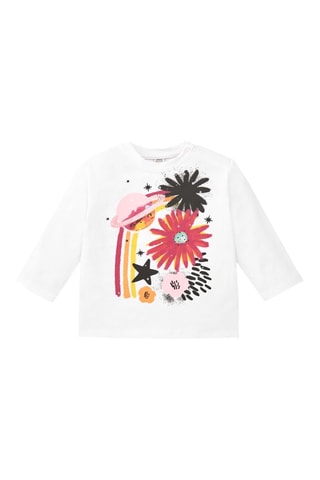 T-shirt - Wit, zwart en rood