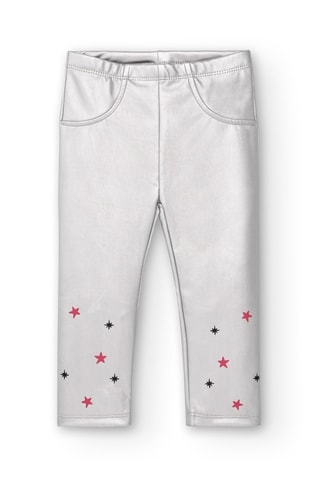 Legging - Zwart, roze en grijs