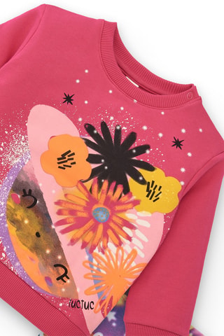 Sweater en Legging - Blauw, paars en roze