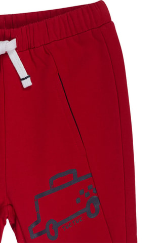 Fleece Joggingbroek - Rood en grijs