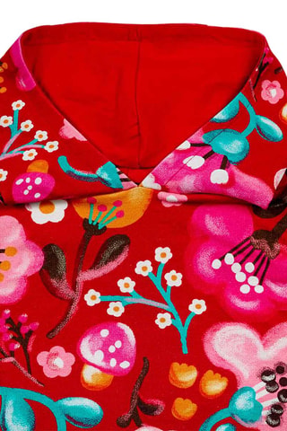 Sweater met Capuchon - Rood, groen en roze