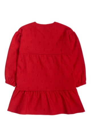 Jurk met Ruches - Wit, rood en geel