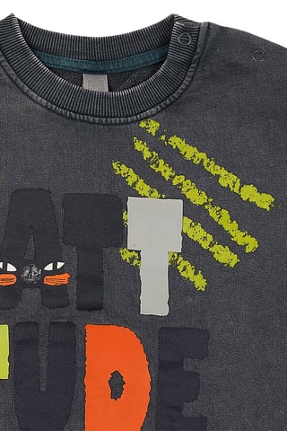 Sweater - Oranje en grijs