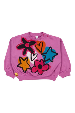 Sweater - Wit, blauw en roze