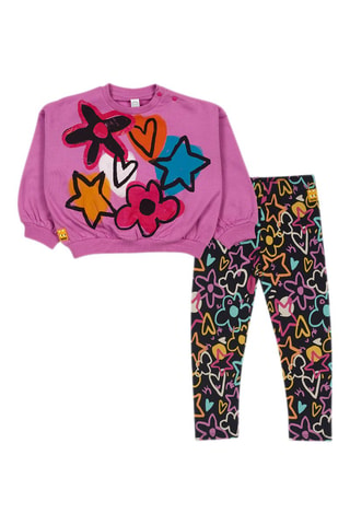 Sweater en Legging - Wit, zwart en blauw
