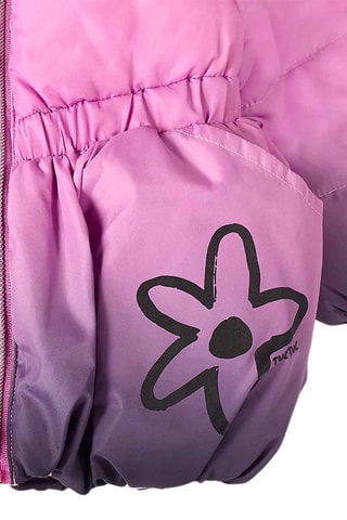 Gewatteerde Jas Dip and Dye - Zwart en roze